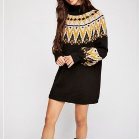NWT Free People Women's Scotland Sweater Mini Dress - Picture 2 of 7